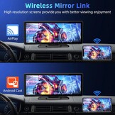 Draagbare Carplay Display Draadloos Apple Carplay Android Auto 10.26 inch IPS Touchscreen Bluetooth MirrorLink FM AUX GPS Achteruitrijcamera Spraakbed