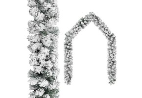 vidaXL Kerstslinger Sneeuw 20m Groen - 52% Korting