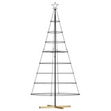 VidaXL Kerst Cone Boom Zwart 210cm Staal met 52% Korting