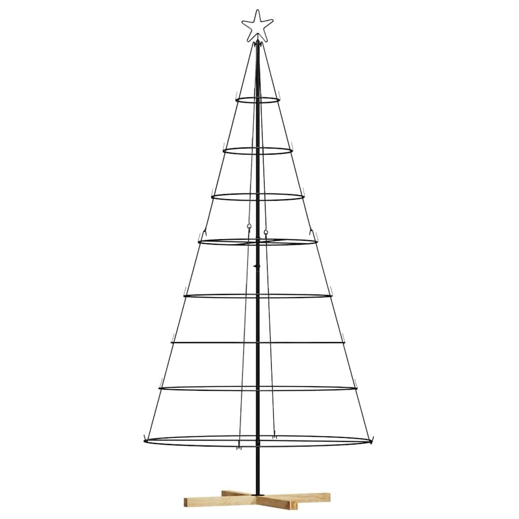 VidaXL Kerst Cone Boom Zwart 210cm Staal met 52% Korting
