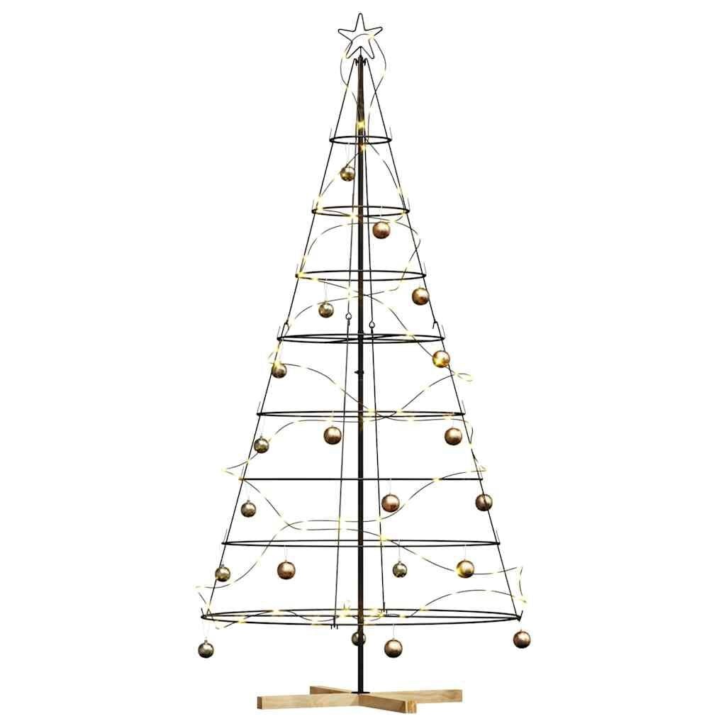 VidaXL Kerst Cone Boom Zwart 210cm Staal met 52% Korting