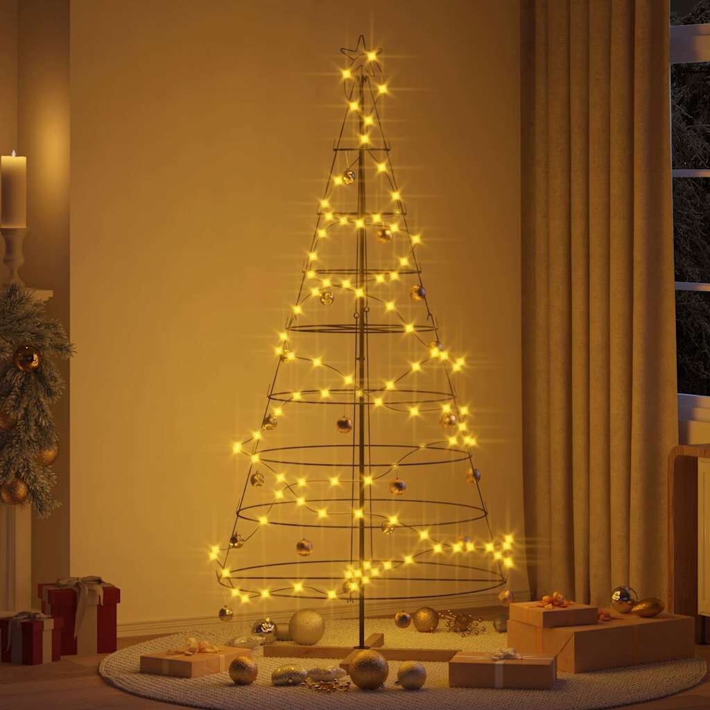 VidaXL Kerst Cone Boom Zwart 210cm Staal met 52% Korting