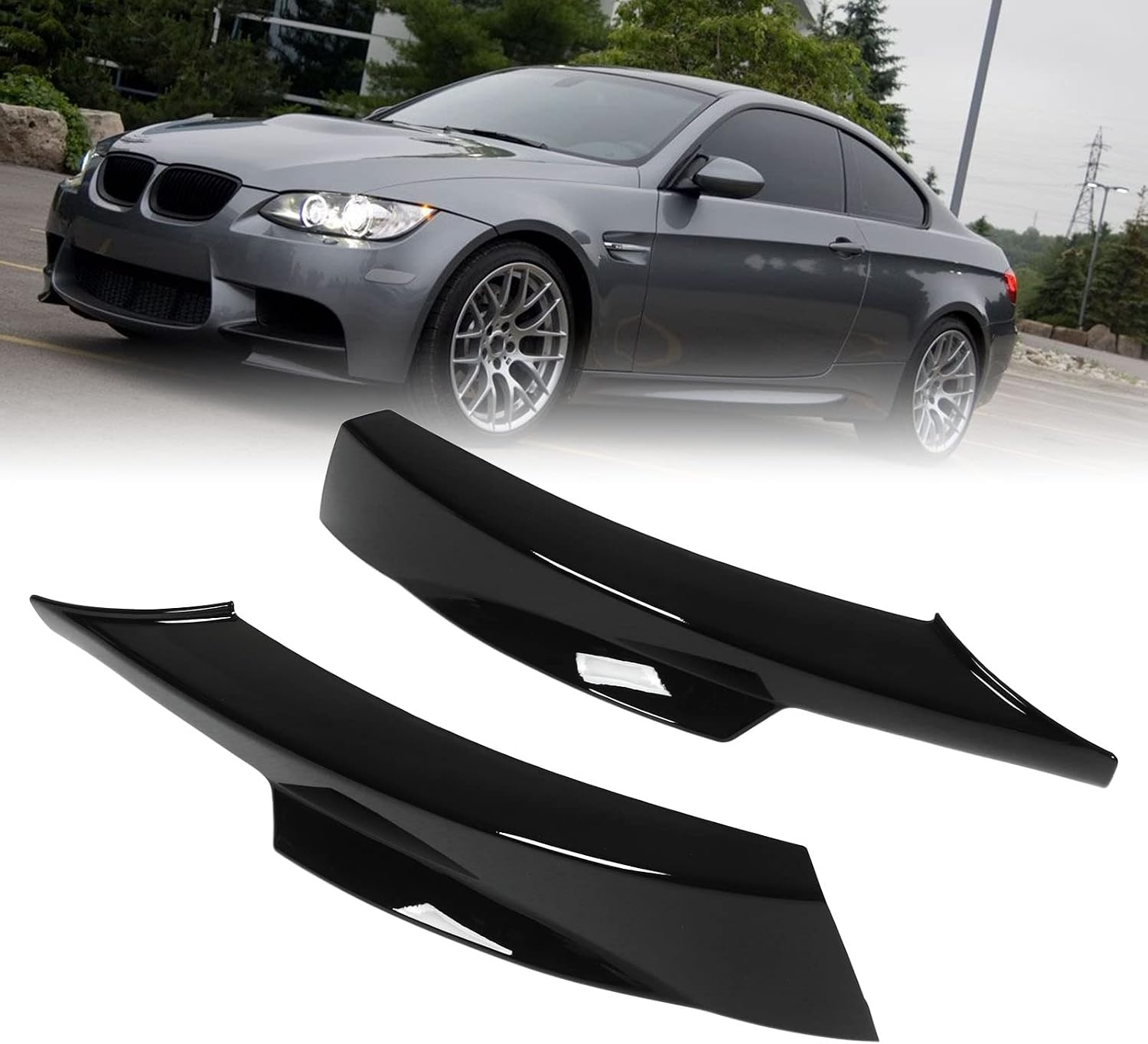 ABS Glanzend Zwarte Bumper Splitters voor BMW E90 M Sport 2009-2012 (52% Korting)