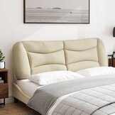 vidaXL Hoofdbordkussen 160 cm Stof Crème - 46% Korting