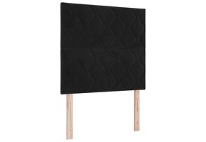 vidaXL Hoofdbord Geometrisch Fluweel Zwart 100cm - 46% Korting!