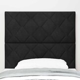 vidaXL Fluweel Hoofdbord Geometrisch Zwart 100cm - 51% Korting!