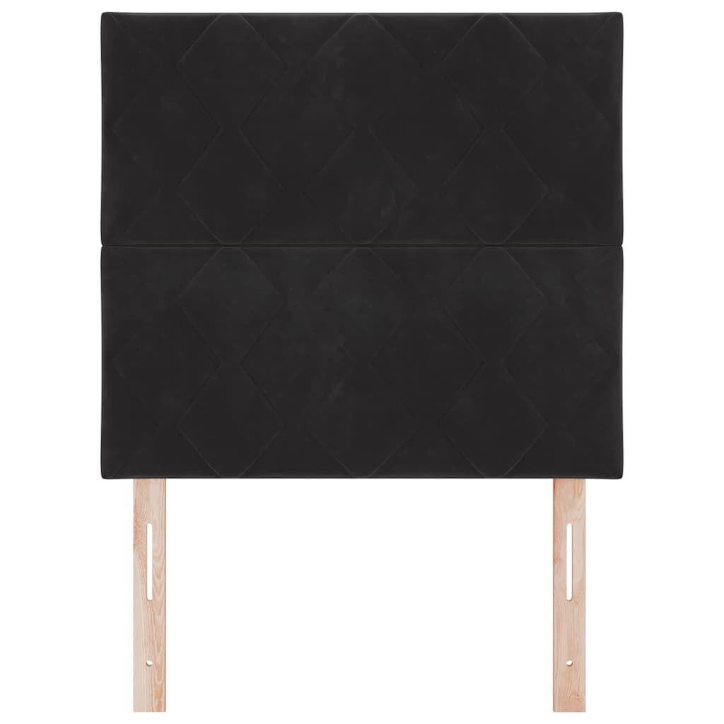 vidaXL Fluweel Hoofdbord Geometrisch Zwart 100cm - 51% Korting!