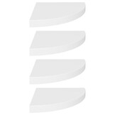 Zwevende Hoekplanken MDF Wit (4 stuks) - 69% Korting