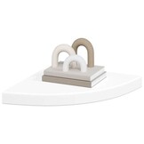 Zwevende Hoekplanken MDF Wit (4 stuks) - 69% Korting