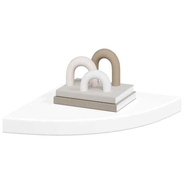 Zwevende Hoekplanken MDF Wit (4 stuks) - 69% Korting