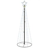 Kegelkerstboom 108 LED's koudwit, 70x180 cm - 65% Korting