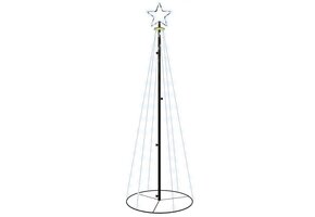 Kegelkerstboom 108 LED's koudwit, 70x180 cm - 65% Korting