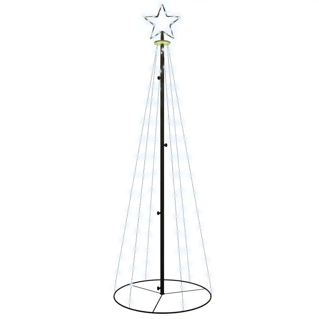 Kegelkerstboom 108 LED's koudwit, 70x180 cm - 65% Korting