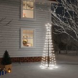 Kegelkerstboom 108 LED's koudwit, 70x180 cm - 65% Korting