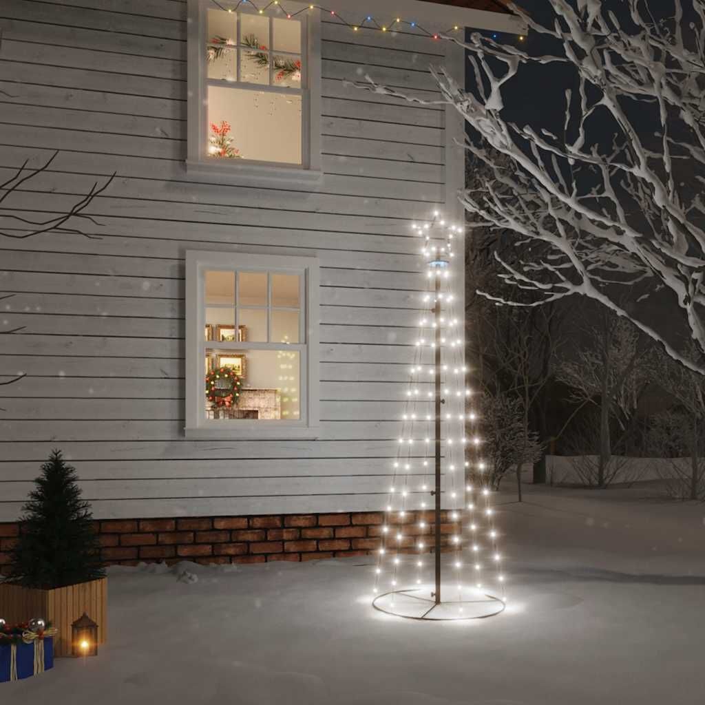 Kegelkerstboom 108 LED's koudwit, 70x180 cm - 65% Korting