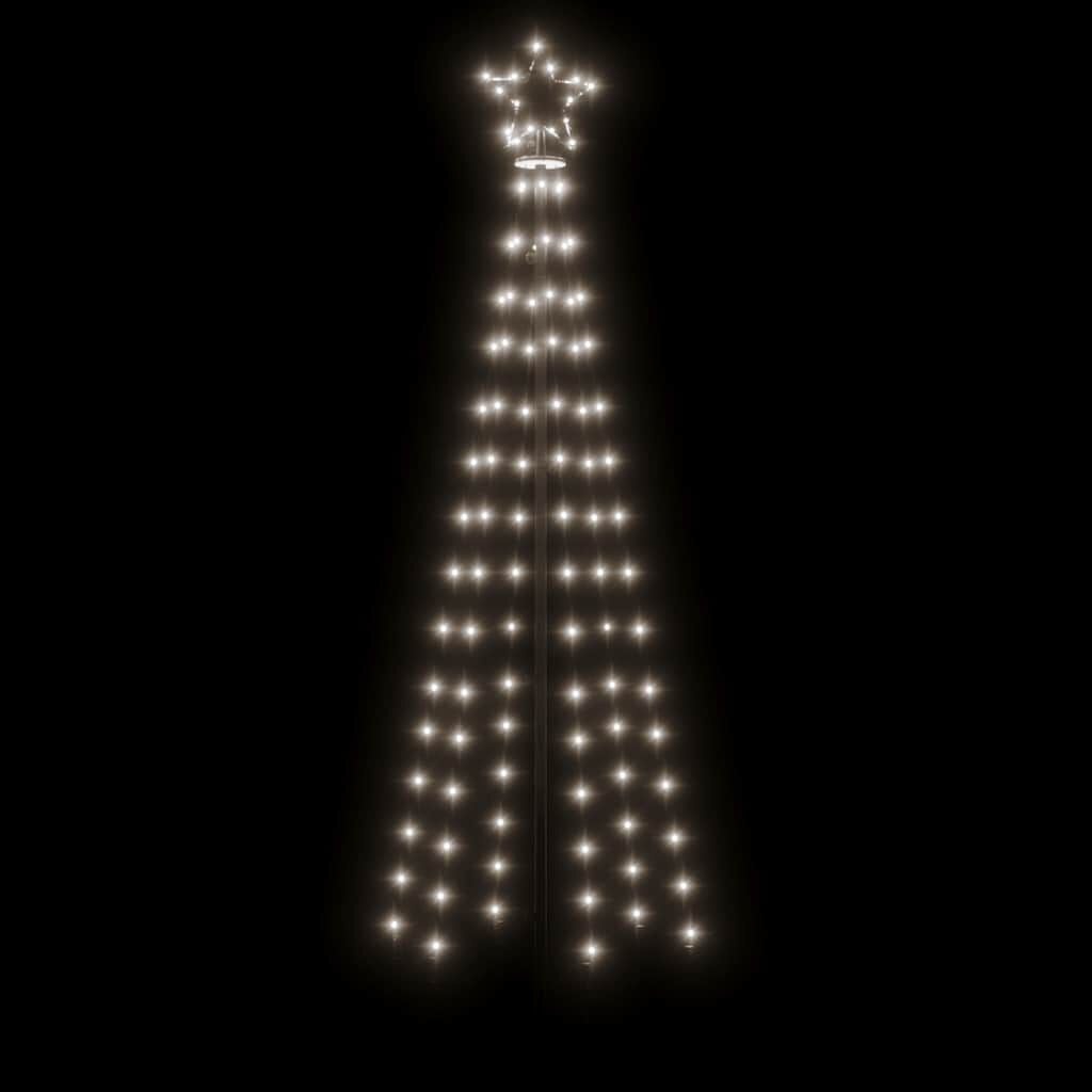 Kegelkerstboom 108 LED's koudwit, 70x180 cm - 65% Korting