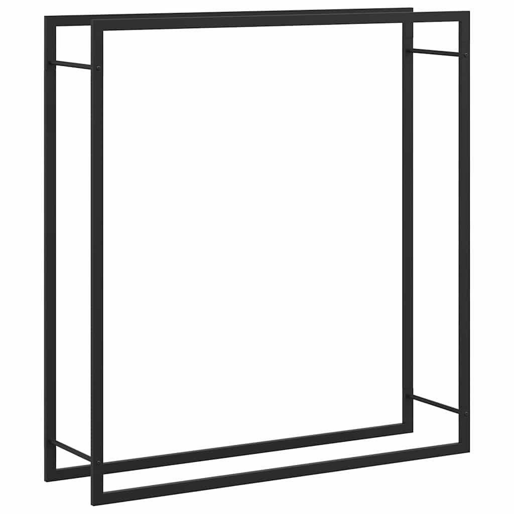 vidaXL Haardhoutrek Staal Matzwart 110x28x116cm - 65% Korting