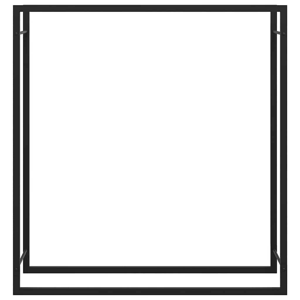 vidaXL Haardhoutrek Staal Matzwart 110x28x116cm - 65% Korting