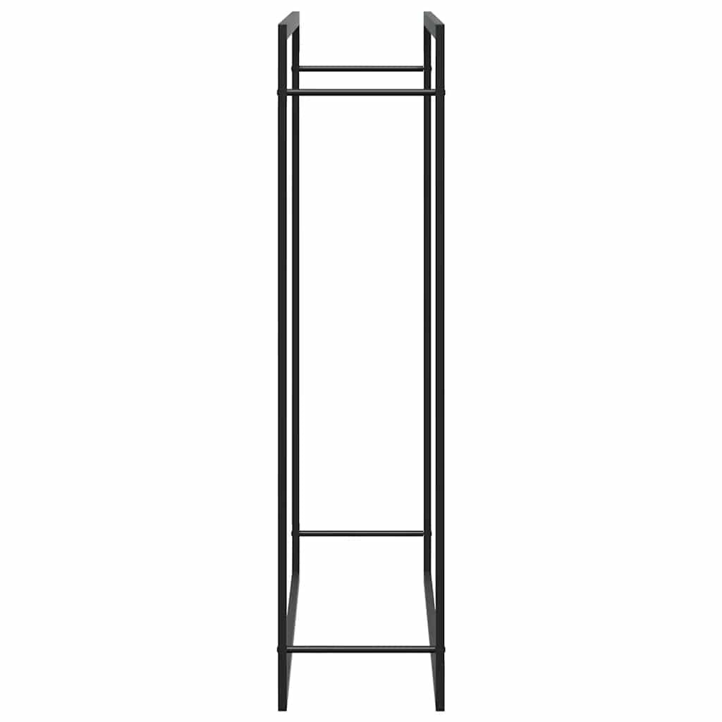 vidaXL Haardhoutrek Staal Matzwart 110x28x116cm - 65% Korting