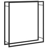 vidaXL Haardhoutrek Staal Matzwart 110x28x116cm - 65% Korting