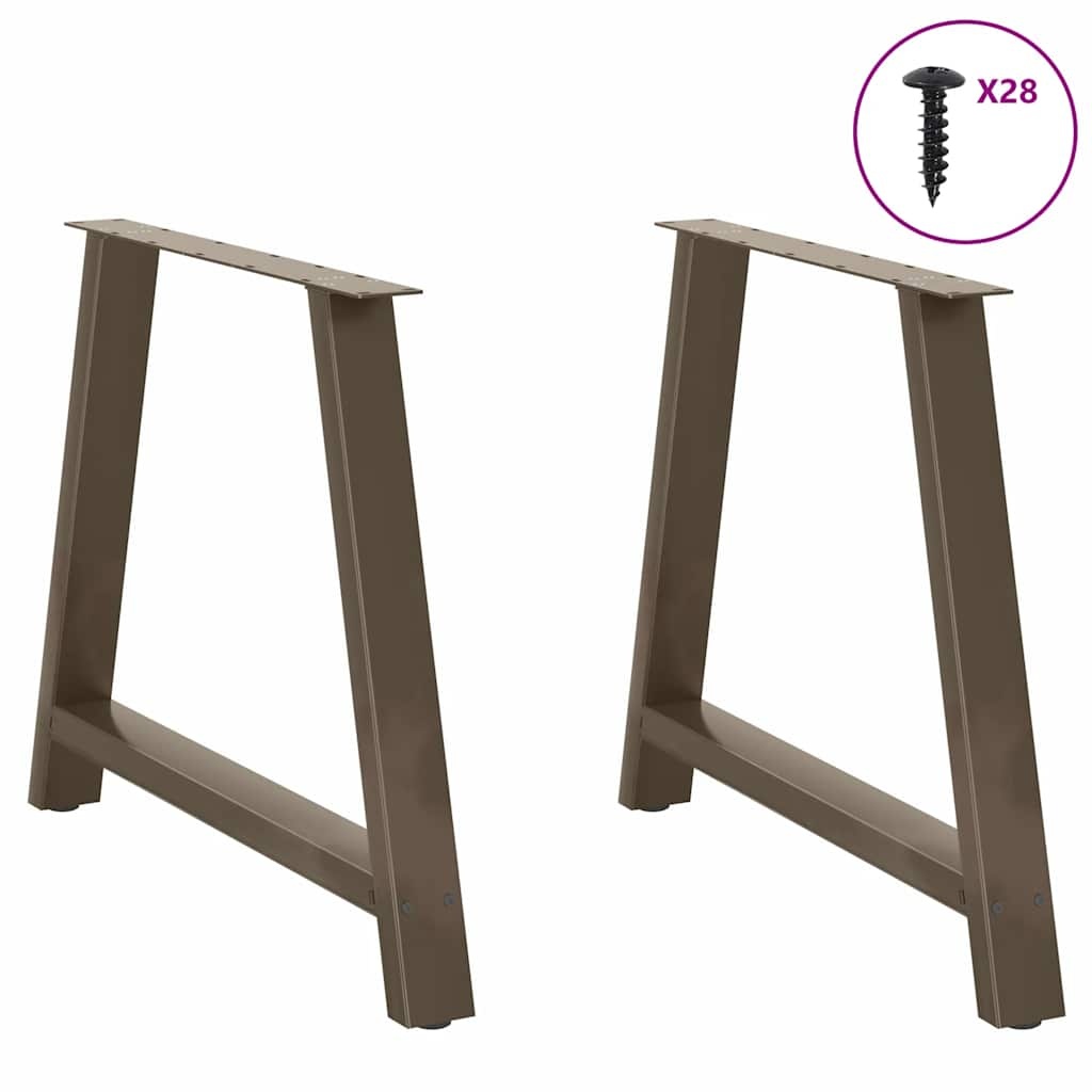 vidaXL Salontafelpoten 2 st A-vormig 90x(72-73) cm staal