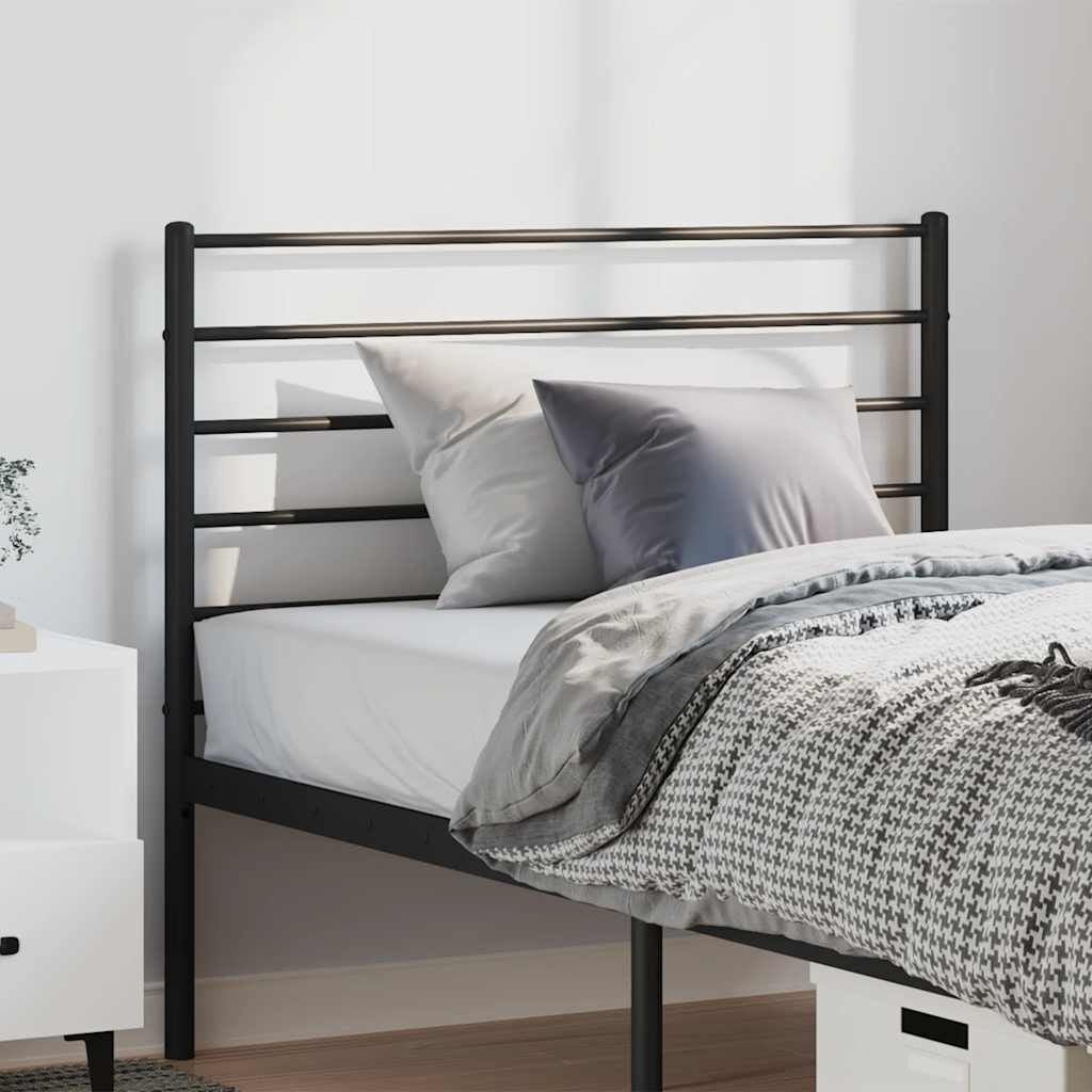 VidaXL Hoofdbord Metaal Zwart 100 cm - 43% Korting