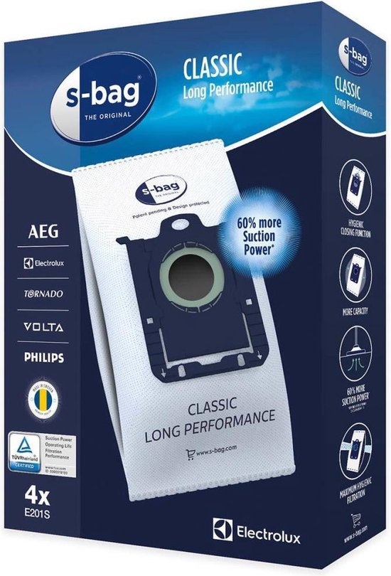 Stofzuigerzakken S-bag E201S - 4 stuks
