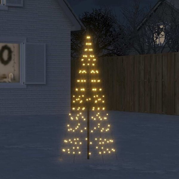 LED-kerstboom vlaggenmast 180cm 200 LED's warm wit - 44% Korting