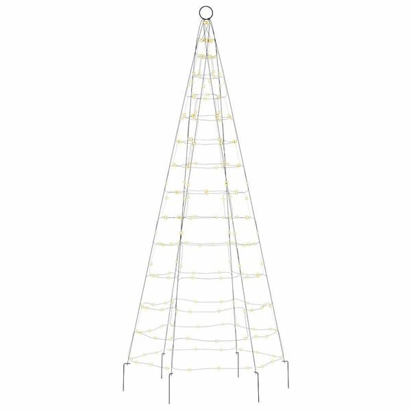 LED-kerstboom vlaggenmast 180cm 200 LED's warm wit - 44% Korting