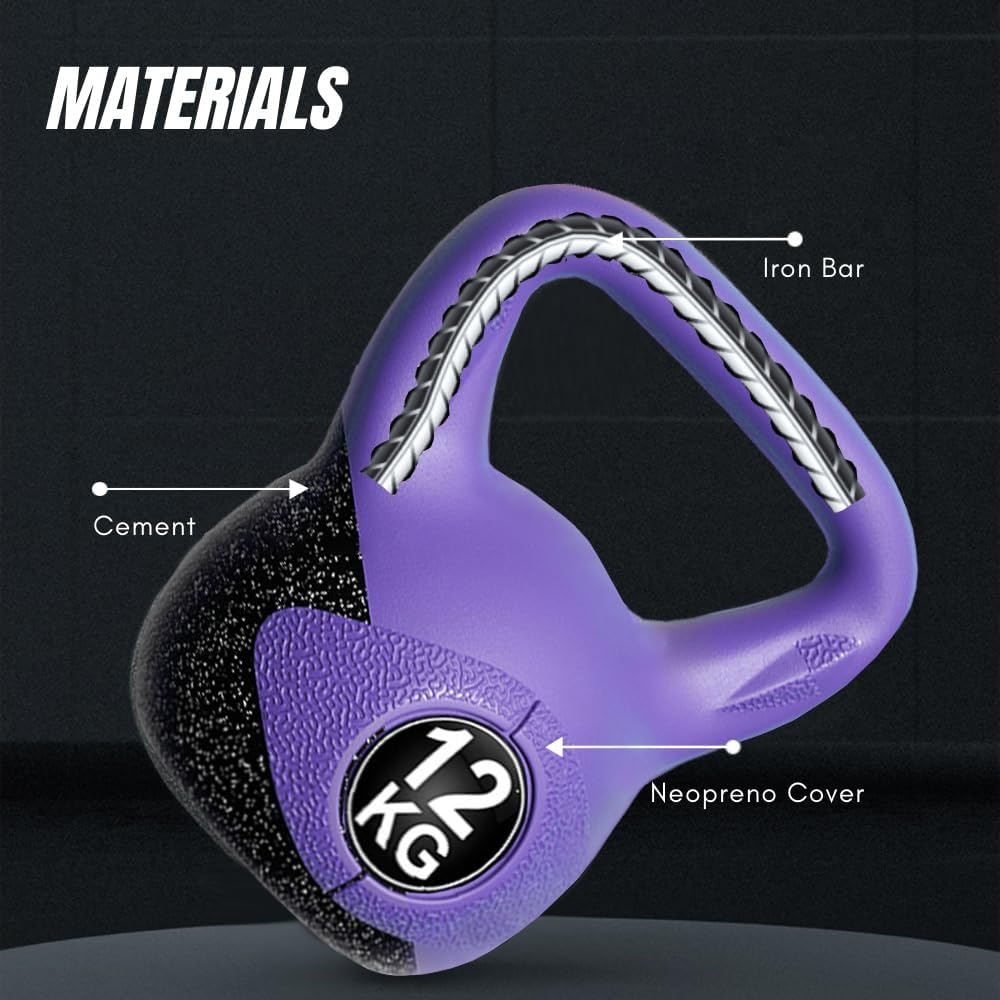 Gekleurde Kettlebell 12-20kg - Neopreen Coating, 51% Korting!
