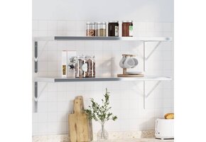 vidaXL Plankdragers Roestvrijstaal 4 st 40x25 cm - 43% Korting!