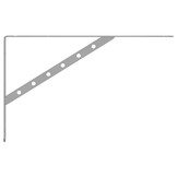 VidaXL Plankdragers RVS 4 stuks - 40x25 cm - 45% Korting
