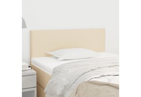 vidaXL Hoofdbord Crèmekleurig Stof 100x5x78/88 cm - 50% Korting