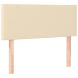 vidaXL Hoofdbord Crème 100x5x78/88 cm Stof - 58% Korting