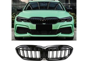 Glanzend Zwarte Dubbele Radiatorgrill BMW 2-Serie F22/F23/F87 M2 (2014-2018) 48% Korting