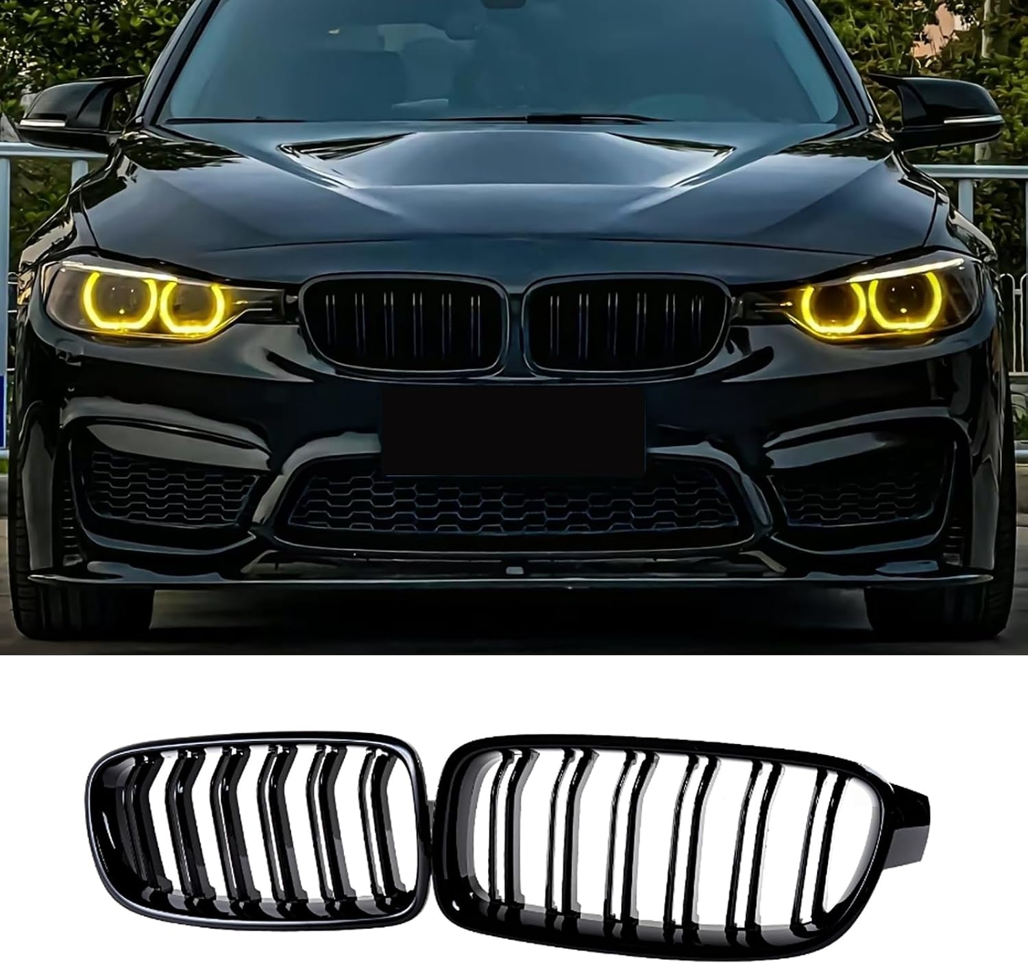 Glanzend Zwarte Dubbele Radiatorgrill voor BMW 2 Serie F22/F23/M2 (2014-2018) - 53% Korting!