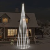 VidaXL Vlaggenmast Kerstboom, 800 cm, 1134 LED's Koudwit - 78% Korting