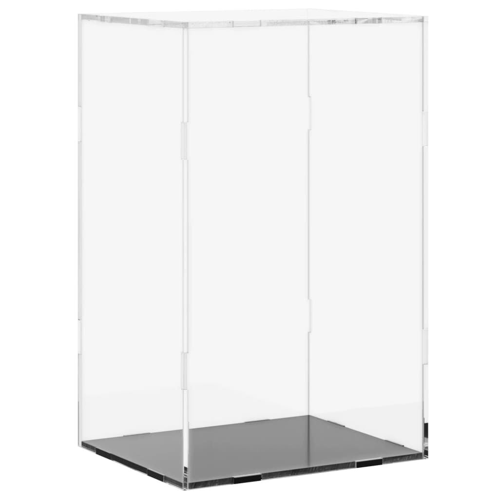 VidaXL Vitrine Acryl Transparant Zwart 22x18x35 cm met 73% Korting