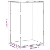 VidaXL Vitrine Acryl Transparant Zwart 22x18x35 cm met 73% Korting