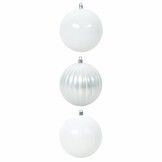 Kerstbal Set 3 Stuks Wit (67% Korting)