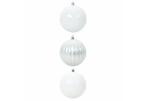 vidaXL Kerstbal Set 3 Stuks Wit (64% Korting)