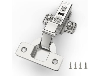 2x Zilveren Kastscharnieren Softclose Hydraulisch 45mm Gatafstand 110° Deurdikte 14-22mm