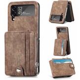 Portemonnee Hoesje Samsung Z Flip 4 5G (2022) Bruin Leer - 53% Korting
