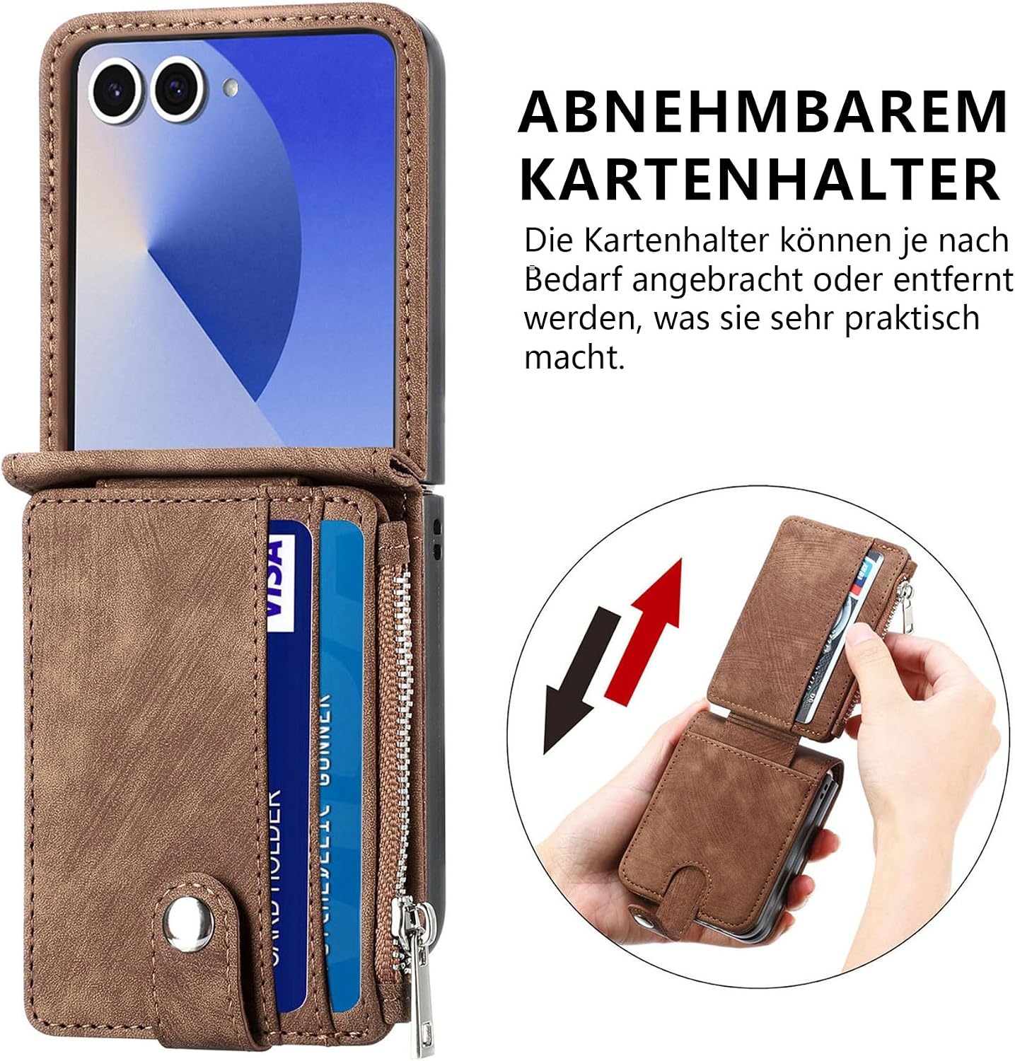 Portemonnee Hoesje Samsung Z Flip 4 5G (2022) Bruin Leer - 53% Korting