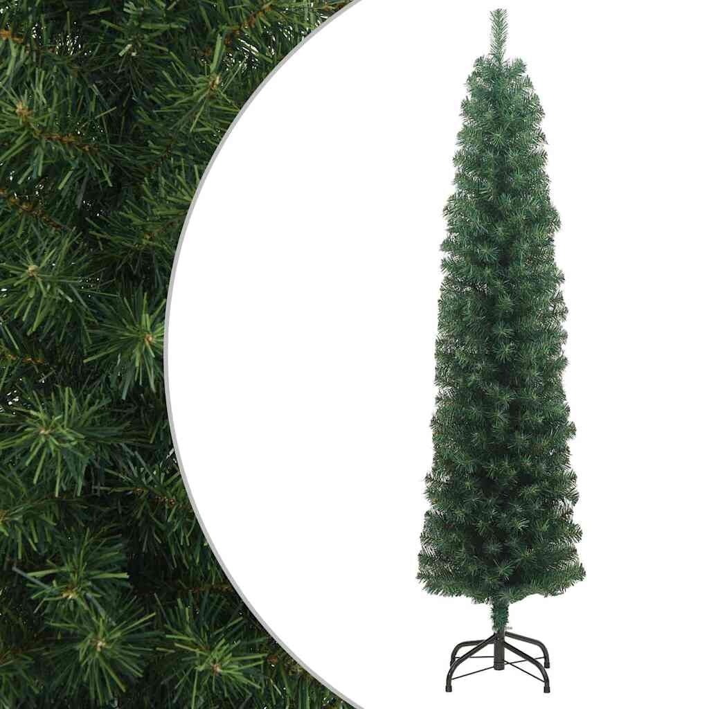 Smal Kunstkerstboom met Standaard 180cm PVC Groen - 46% Korting