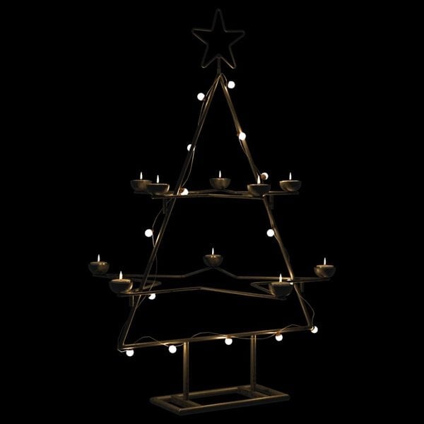 Metal Kerstboom Decoratie 75 cm Zwart - 44% Korting