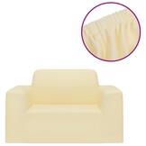 VidaXL Bankhoes Crèmekleurig Stretch Polyester Jersey (90-140cm) - 59% Korting