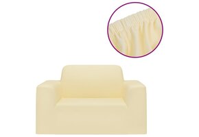 VidaXL Bankhoes Crèmekleurig Stretch Polyester Jersey (90-140cm) - 59% Korting
