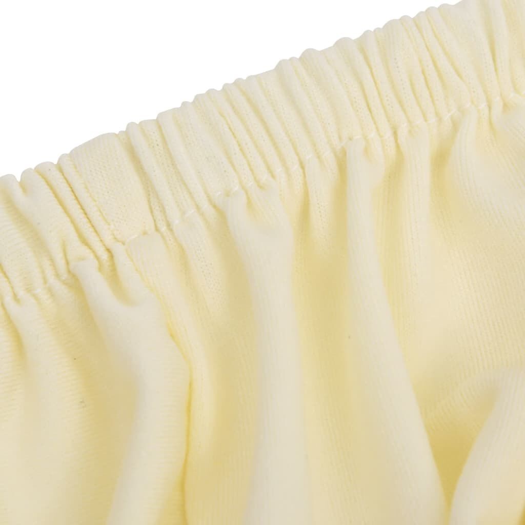 VidaXL Bankhoes Crèmekleurig Stretch Polyester Jersey (90-140cm) - 59% Korting