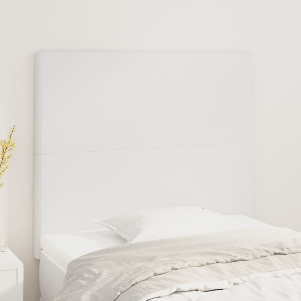 2 Witte Hoofdborden van Kunstleer (80x5x78/88 cm) - 68% Korting